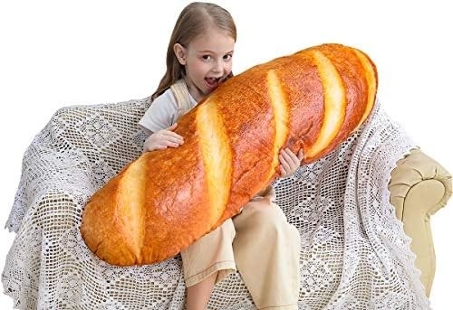 40 in 3D Simulatie Brood Shape Kussen Zachte Lumbal Baguette Achterste Kussen Grappig Eten Plush Gevuld Speelgoed
