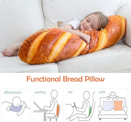 40 in 3D Simulatie Brood Shape Kussen Zachte Lumbal Baguette Achterste Kussen Grappig Eten Plush Gevuld Speelgoed