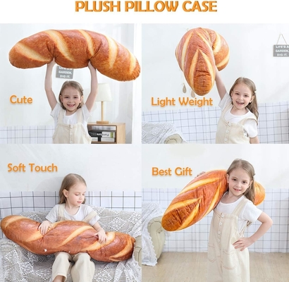 40 in 3D Simulatie Brood Shape Kussen Zachte Lumbal Baguette Achterste Kussen Grappig Eten Plush Gevuld Speelgoed