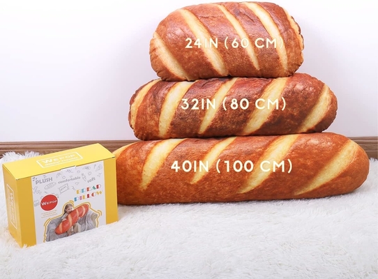 40 in 3D Simulatie Brood Shape Kussen Zachte Lumbal Baguette Achterste Kussen Grappig Eten Plush Gevuld Speelgoed