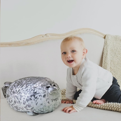 MerryXD Chubby Blob Seal kussen, Gevulde katoenen pluis dier speelgoed schattig oceaan medium