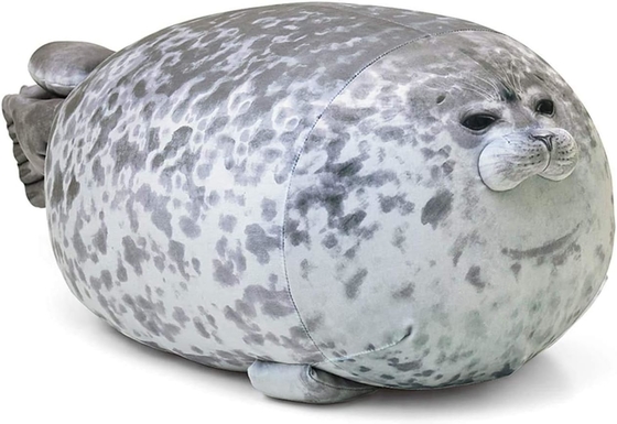 MerryXD Chubby Blob Seal kussen, Gevulde katoenen pluis dier speelgoed schattig oceaan medium