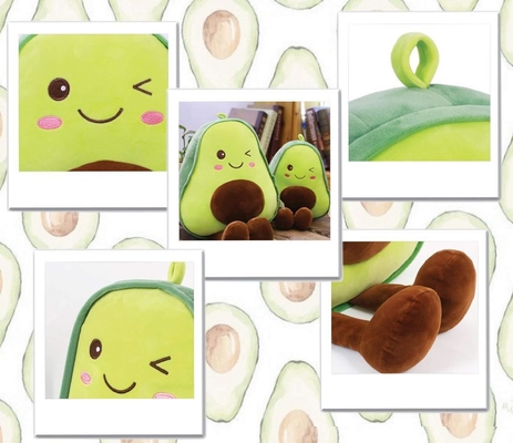 16.5 inch knuffelen gevulde avocado fruit zachte pluche gooi kussen cadeau voor kinderen, voedsel in de vorm van gooi kussen speelgoed voor kerstmis