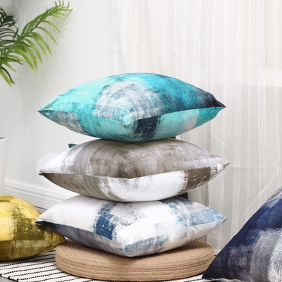 Set van 2 bruine kunststukken Contemporary decor Grijs Home decor Hug kussenschuur Kussenschuur 18x18 inch