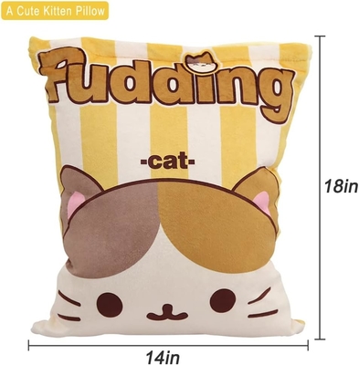 REFAHB Schattige pluizige kussen gooi kussen afneembare vullende dieren speelgoed creatieve geschenken voor meisjes (kittens)