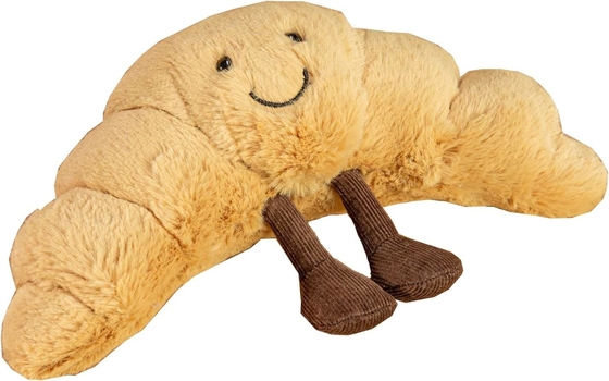 Gewichte Plush 9 &quot; Croissant Plush Lief glimlach Croissant Brood Kussen Gevulde dieren Grappig zacht voedsel Plushies
