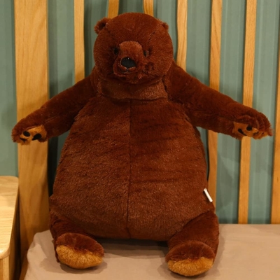23.6in donkerbruine teddybeer pluis speelgoed simulatie jungelskog teddybeer gevulde dier pop thuis