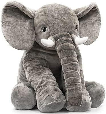 Gevulde olifant pluisdier speeltje 24 inch