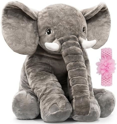 Gevulde olifant pluisdier speeltje 24 inch