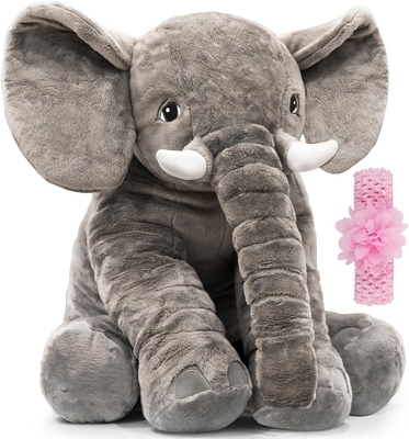 Gevulde olifant pluisdier speeltje 24 inch