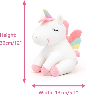 Lazada eenhoorn gevulde dieren pluis speelgoed meisjes cadeautjes met regenboog vleugels wit 12 inch