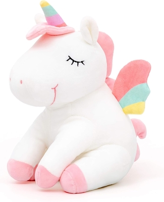 Lazada eenhoorn gevulde dieren pluis speelgoed meisjes cadeautjes met regenboog vleugels wit 12 inch