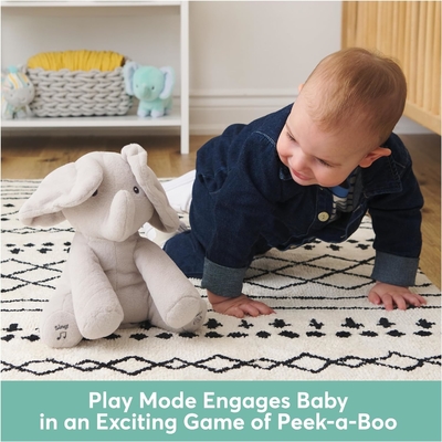 GUND Baby Animated Flappy The Elephant Plush, Singing Stuffed Animal Baby Toy voor 0 jaar en ouder, Grijs, 12&quot;
