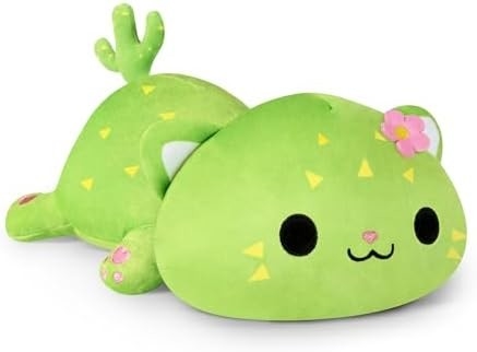 Onsoyours Cute Kitten Plush Toy 25.5 &quot; Gevulde dieren Katje Zachte Anime Kat Grote Plush Kussen voor Kinderen (Witte A, 25.5