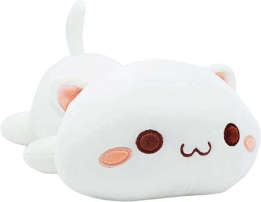 Onsoyours Cute Kitten Plush Toy 25.5 &quot; Gevulde dieren Katje Zachte Anime Kat Grote Plush Kussen voor Kinderen (Witte A, 25.5