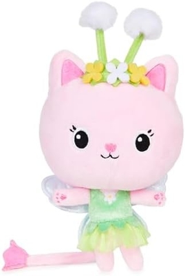 Gabby's Dollhouse, 7-inch Kitty Fairy Purr-ific Plush Toy, Kinderspeelgoed voor 3 jaar en ouder