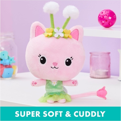 Gabby's Dollhouse, 7-inch Kitty Fairy Purr-ific Plush Toy, Kinderspeelgoed voor 3 jaar en ouder