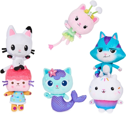 Gabby's Dollhouse, 7-inch Kitty Fairy Purr-ific Plush Toy, Kinderspeelgoed voor 3 jaar en ouder