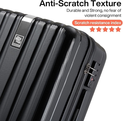 Set 2 stukken Carry On bagage met wielen PC Hard Shell koffers Lichte ingecheckte Tsa bagage Grote reiskoffer