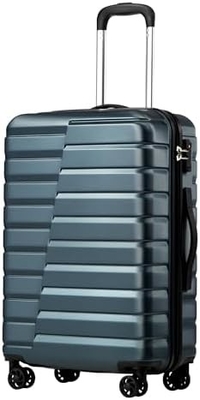 Koffer PC ABS TSA bagage 3 stuk set slot spinner Carry on (Teal blauw)