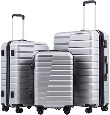 Koffer PC ABS TSA bagage 3 stuk set slot spinner Carry on (Teal blauw)