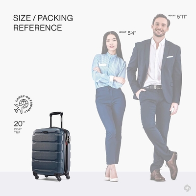 Omni PC Hard Side Uitbreidbare Bagage met Spinner Wheels, Carry-On 20 inch, Teal