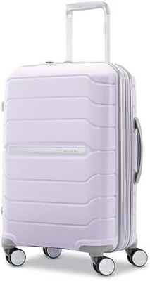 Hardside uitbreidbaar met dubbele spinner wielen, draagbare 21 inch, wit