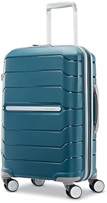 Hardside uitbreidbaar met dubbele spinner wielen, draagbare 21 inch, wit