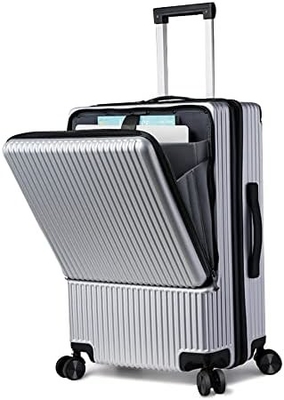 20in Aluminium Frame Hardside Spinner Wheel Bagage, ingebouwde TSA slot Draag op koffer, met Cup Holder &amp; USB-poort