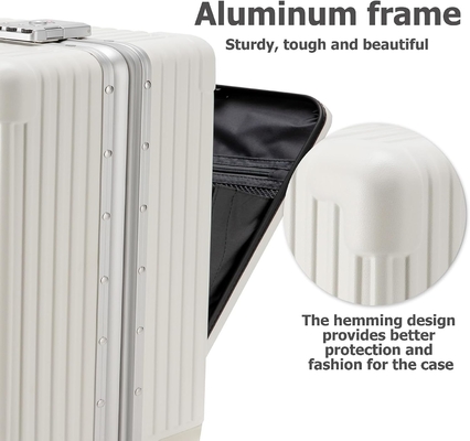 20in Aluminium Frame Hardside Spinner Wheel Bagage, ingebouwde TSA slot Draag op koffer, met Cup Holder &amp; USB-poort