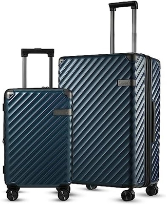 Carry On Baggage 22x14x9 luchtvaartmaatschappij goedgekeurd - 35L polycarbonaat uitbreidbare harde schelp koffer met spinner wielen