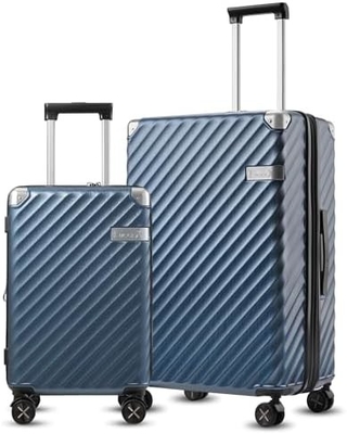 Carry On Baggage 22x14x9 luchtvaartmaatschappij goedgekeurd - 35L polycarbonaat uitbreidbare harde schelp koffer met spinner wielen