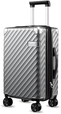 Carry On Baggage 22x14x9 luchtvaartmaatschappij goedgekeurd - 35L polycarbonaat uitbreidbare harde schelp koffer met spinner wielen