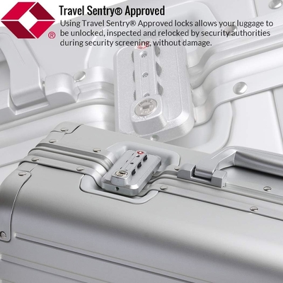 Aluminium bagage koffer (zilver, 20 inch Carry-on) Bezoek Sindermore Store