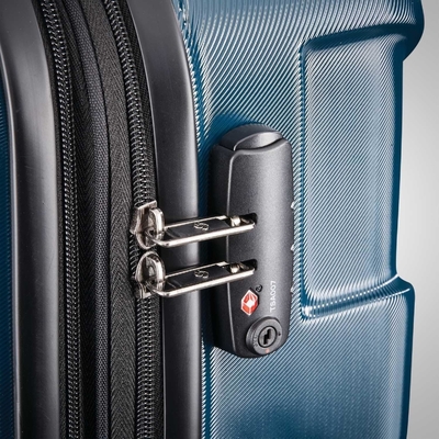 Centrische harde uitbreidbare bagage met spinners, blauwblauw, gemiddeld 24-inch