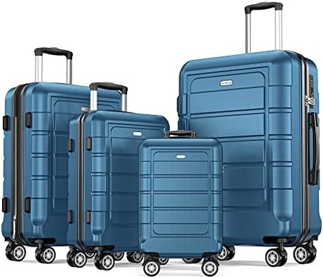 Bagagesets Uitbreidbare PC+ABS Duurzame koffer Dubbele wielen TSA slot 3 stuks rode wijn