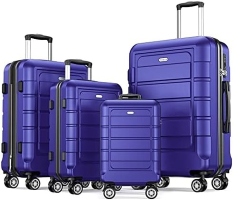 Bagagesets Uitbreidbare PC+ABS Duurzame koffer Dubbele wielen TSA slot 3 stuks rode wijn