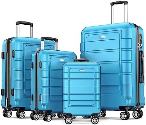 Bagagesets Uitbreidbare PC+ABS Duurzame koffer Dubbele wielen TSA slot 3 stuks rode wijn