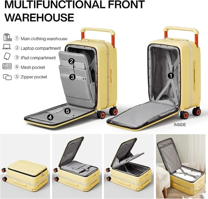 Luxe design rollende reis koffer PC Hardside met aluminium frame holle spinner wielen,