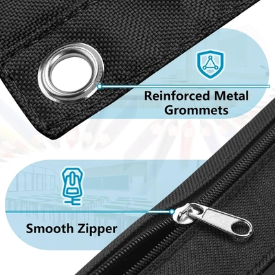 Binder Pencil Case met gladde rits, doorzichtige venster Pencil Case voor Binder, Big Capacity 3 Ring Binder Pencil Bag