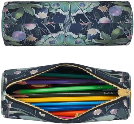 Vlinderpotlood voor vrouwen Pen Pocket Cylinder Klein draagbaar Zipper Simpel Duurzaam Lichtgewicht voor opslagzak