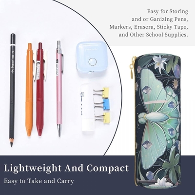 Vlinderpotlood voor vrouwen Pen Pocket Cylinder Klein draagbaar Zipper Simpel Duurzaam Lichtgewicht voor opslagzak