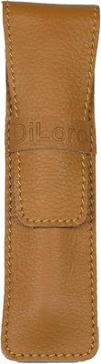 Single Pen Case Holder Sleeve Dik Buffalo Full Grain Leather (Buffalo Light Tan)