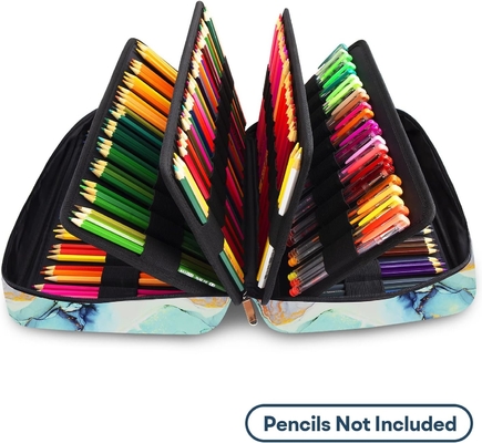 300-slots kleurpotloodkas - penkas organisator met handige wrap &amp; rits, meerlagige houder voor Prismacolor kleurpotlood