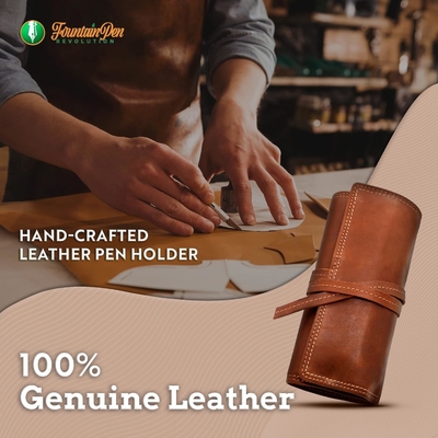 Fountain Pen Hoes Features Robuuste Riem, Opvouwbare Flap    Roll Up Pouch Houdt 6 Pennen,