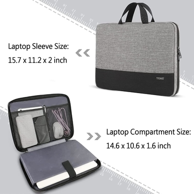Laptophoesje, 15,6 inch TSA Laptoptas Laptopmouw Waterdicht Computerhoesje Laptop Draagtas