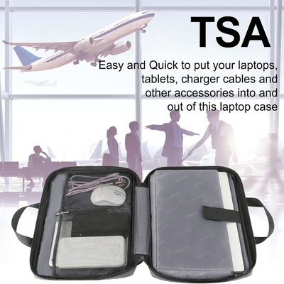 Laptophoesje, 15,6 inch TSA Laptoptas Laptopmouw Waterdicht Computerhoesje Laptop Draagtas