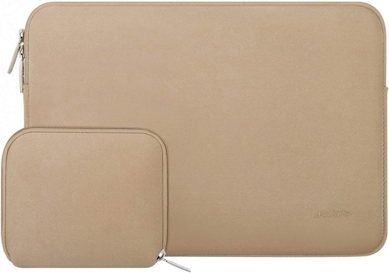 Laptopmouw Compatibel met MacBook Air/Pro, 13-13.3 inch Notebook, Neopreen Tas met kleine behuizing, Abrikoos