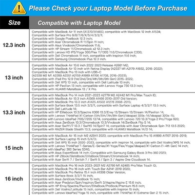 Laptopmouw Compatibel met MacBook Air/Pro, 13-13.3 inch Notebook, Neopreen Tas met kleine behuizing, Abrikoos