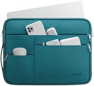 Geschikt voor,MacBook Pro 13-14 inch, gerecycled PET laptop draagtas met handvat en accessoire zak